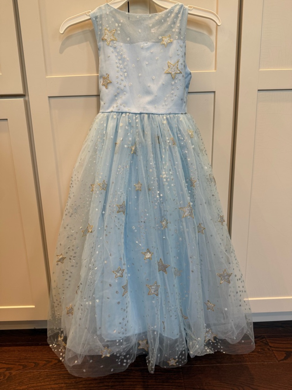 Trish Scully Light Blue Starry Tulle Girls Dress